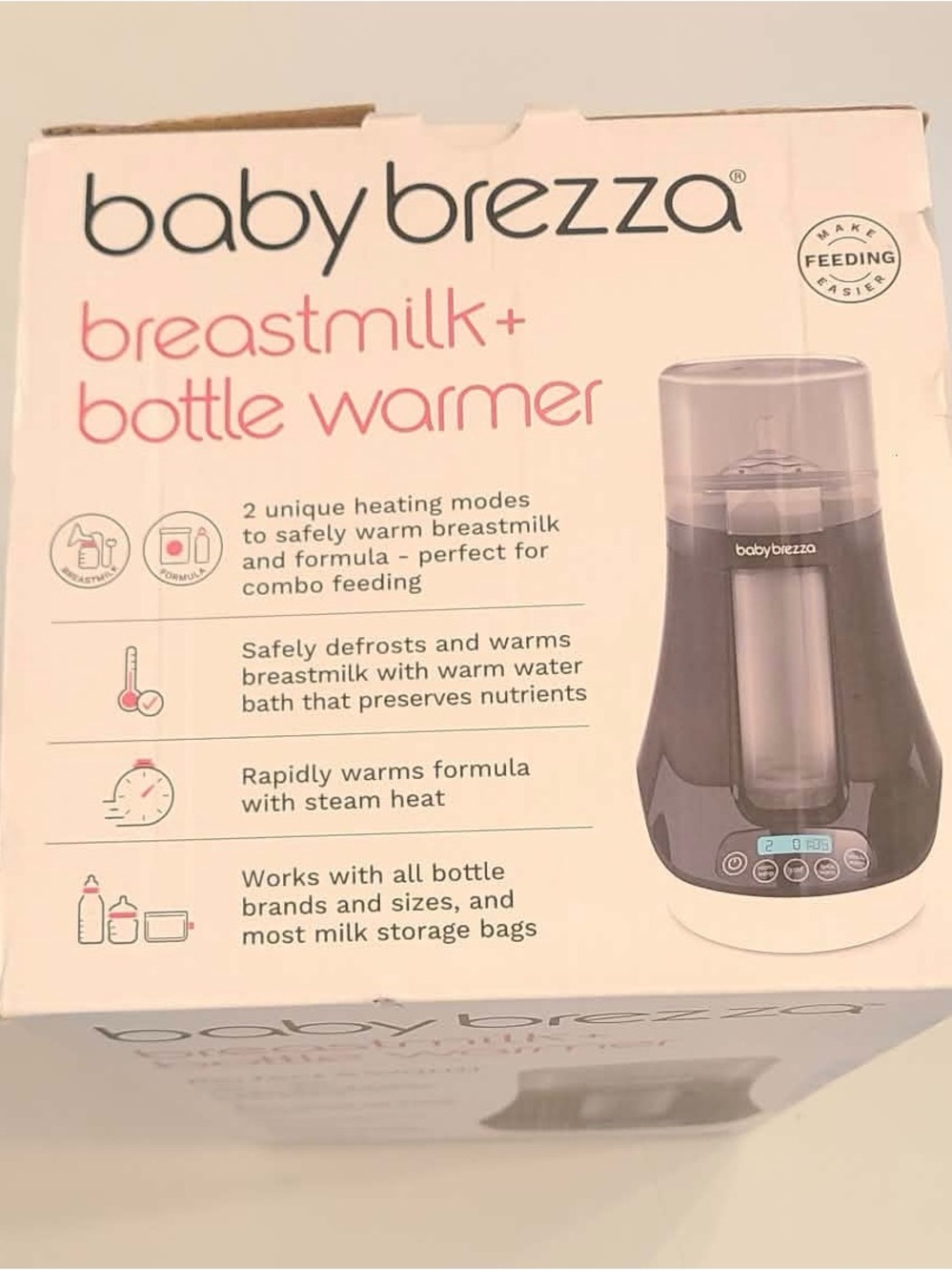 Baby Brezza Breastmilk + Bottle Warmer in Black and White